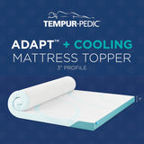 TEMPUR-PEDIC-Adapt + Cooling 3-Inch Twin XL Mattress Topper, Medium Luxury Premium Foam, Washable Cover