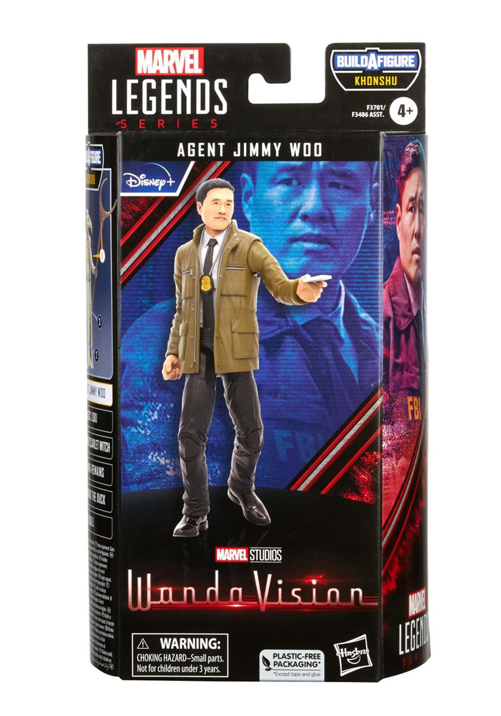 Marvel Legends Series MCU Disney Plus Wandavision Agent Jimmy Woo Action Figure 6-inch Collectible Toy, 1 Accessory and 2 Build-A-Figure Parts Secondary image