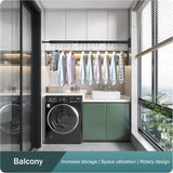 BOQORAD Wall Mounted Clothes Hanger Rack