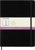 Moleskine Classic Notebook, Hard Cover, XL (7.5" x 10"), Double Layout, Ruled/Plain, Black, 192 Pages