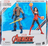 Hasbro Marvel Legends Series Marvel's Black Knight and Marvel's Sersi, Avengers 60th Anniversary Collectible 6 Inch Action Figures