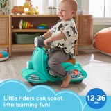 Fisher-Price Laugh & Learn Toddler Ride-On Toy, Smart Stages Cruise Along Scooter with Lights Music and Learning for Ages 1 Year and U