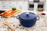Lodge EC6D32 Enameled Cast Iron Dutch Oven, Indigo, 6 Quart