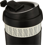 Copco 5237160 Reusable, Insulated Double Wall Travel Mugs 16-ounce White/Black, 2 Count (Pack of 1)