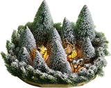 Miniature Christmas Trees Table Top Decor Flocked 25cm