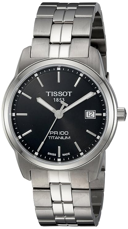 Tissot Mens T049410 A PR 100 Analog Swiss Quartz Titanium Watch 38mm