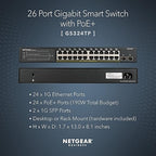NETGEAR GS324TP 26 Port Gigabit Ethernet Smart Managed Pro PoE Switch