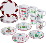 American Atelier 721616RB Ornaments Holiday Dinnerware Set