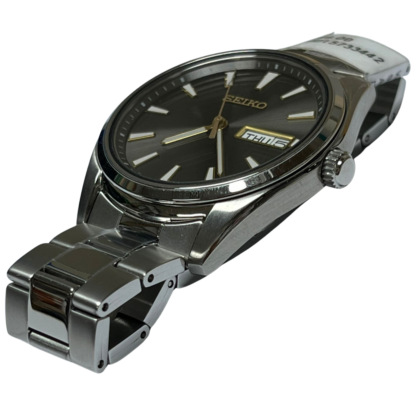 Seiko Mens Essential Stainless Steel Watch Gray Dial SUR343P1