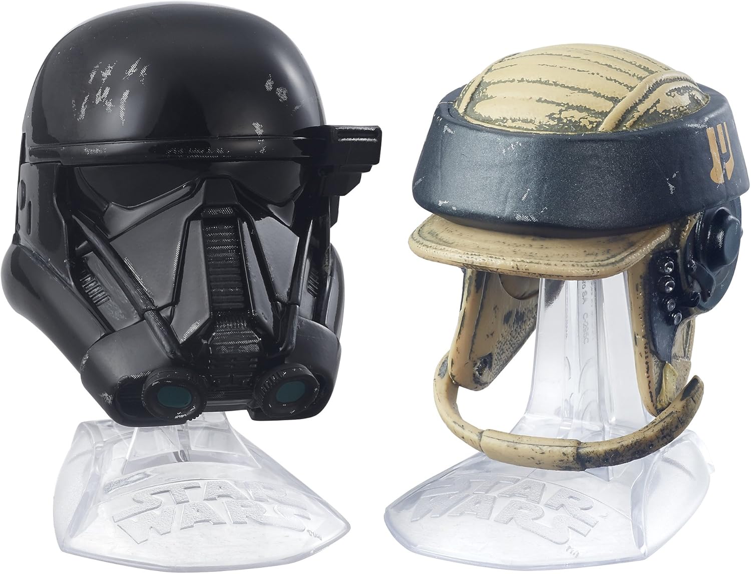 Star Wars Black Series Titanium Series Imperial Death Trooper and Rebel Commando Helmets Main image