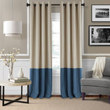 Elrene Home Fashions Braiden Color Block Blackout Curtain, Single Panel, 52 x 84 Inch (1 Panel), Navy