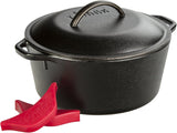 Lodge Cast Iron Dutch Oven With Handle Holders 5quart