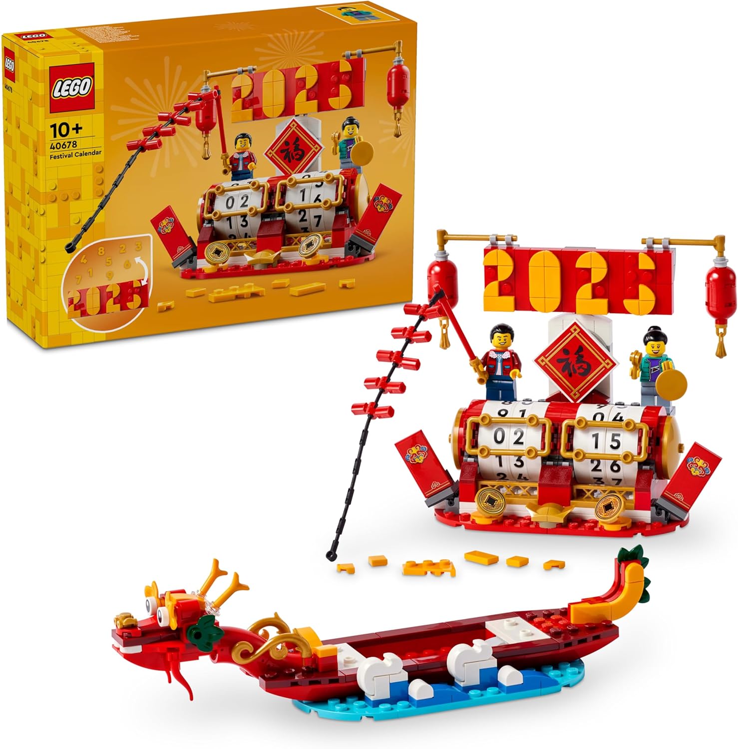 LEGO 2in1 Festival Calendar Set Lunar New Year Building Toy for 10 Plus Year Old Girls Boys