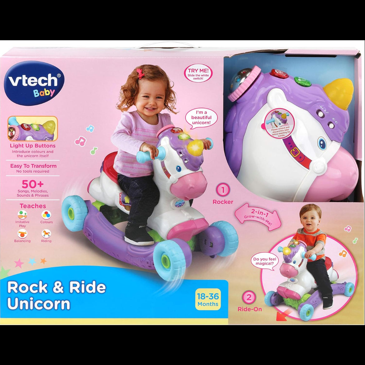 VTech 80192303 Rock N Ride Unicorn Baby Toy