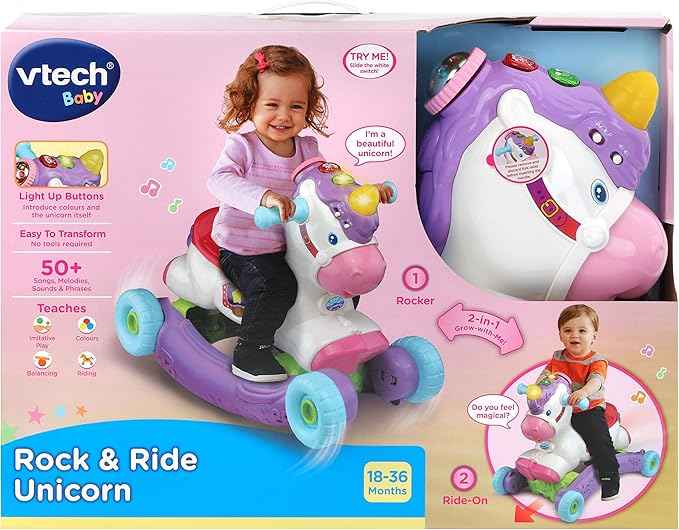VTech 80-192303 Rock N Ride Unicorn Baby Toy