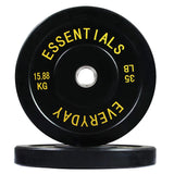 Everyday Essentials Color Coded Olympic Bumper Plate Weight Plate Pair 15kg x 2