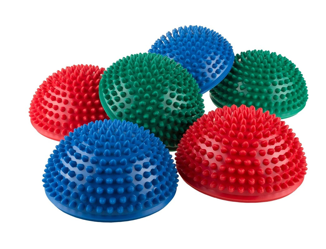 Hey! Play! Balance Pods- Hedgehog Style Balancing and Stability Half Dome Stepping Stones for Exercise- Set of 6 for Kids and Adults