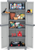 1002566 WaveBase 2700 Outdoor/Indoor Cabinet/Cupboard (Two Door Storage Cabinet with 4 Adjustable Shelves Grey
