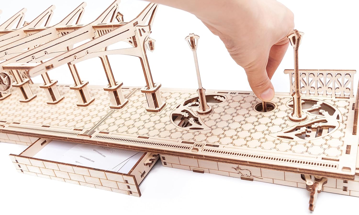 Ugears Railway Platform for Steam Locomotive Model