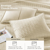 Comfort Spaces Kienna Quilt Set 118X120in King Ivory