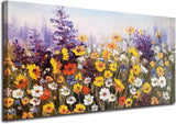 Ardemy Flowers Wall Art Canvas Daisy Colorful Bloosom Artwork 40inx20in