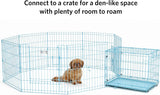 MidWest Homes for Pets Dog Exercise Pen & Playpen, 24"W x 24"H, With Door, Blue