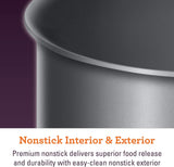 Breville Thermal Pro Hard Anodized Nonstick Sauce Pan/Saucepan with Lid, 3 Quart, Gray