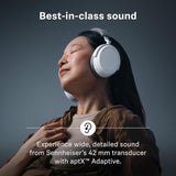 Sennheiser Momentum 4 Wireless Headphones - Bluetooth Headset for Crystal-Clear Calls with Adaptive Noise Cancellation, 60h Battery Life, Lightweight Folding Design - Black/Copper