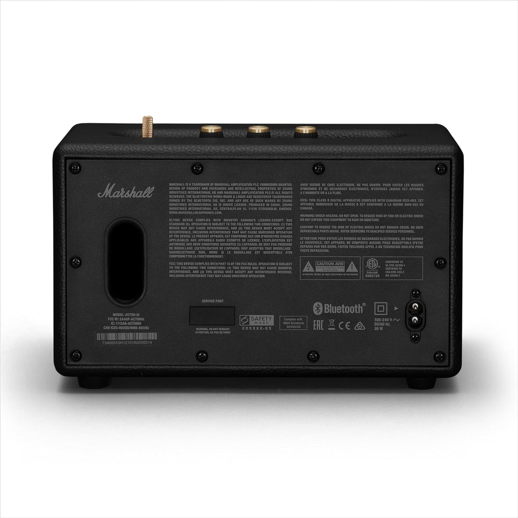 Marshall Acton III Homeline Wireless Bluetooth 5.2 Speaker Black