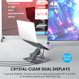 Wavlink Adjustable Aluminum Laptop Dockint Station Stand with Dual HDMI Ports