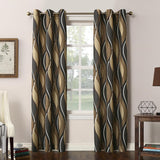 Intersect 2-Pack Ogee Print Semi-Sheer Grommet Curtain Panel Pair
