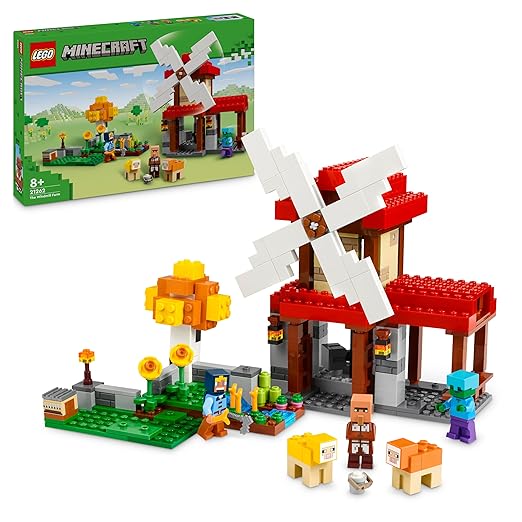 LEGO Minecraft The Windmill Farm Video-Game Set Gift 21262 Building Blocks Toys