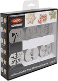 OXO Good Grips Cookie Press Holiday Disk Set, Metallic