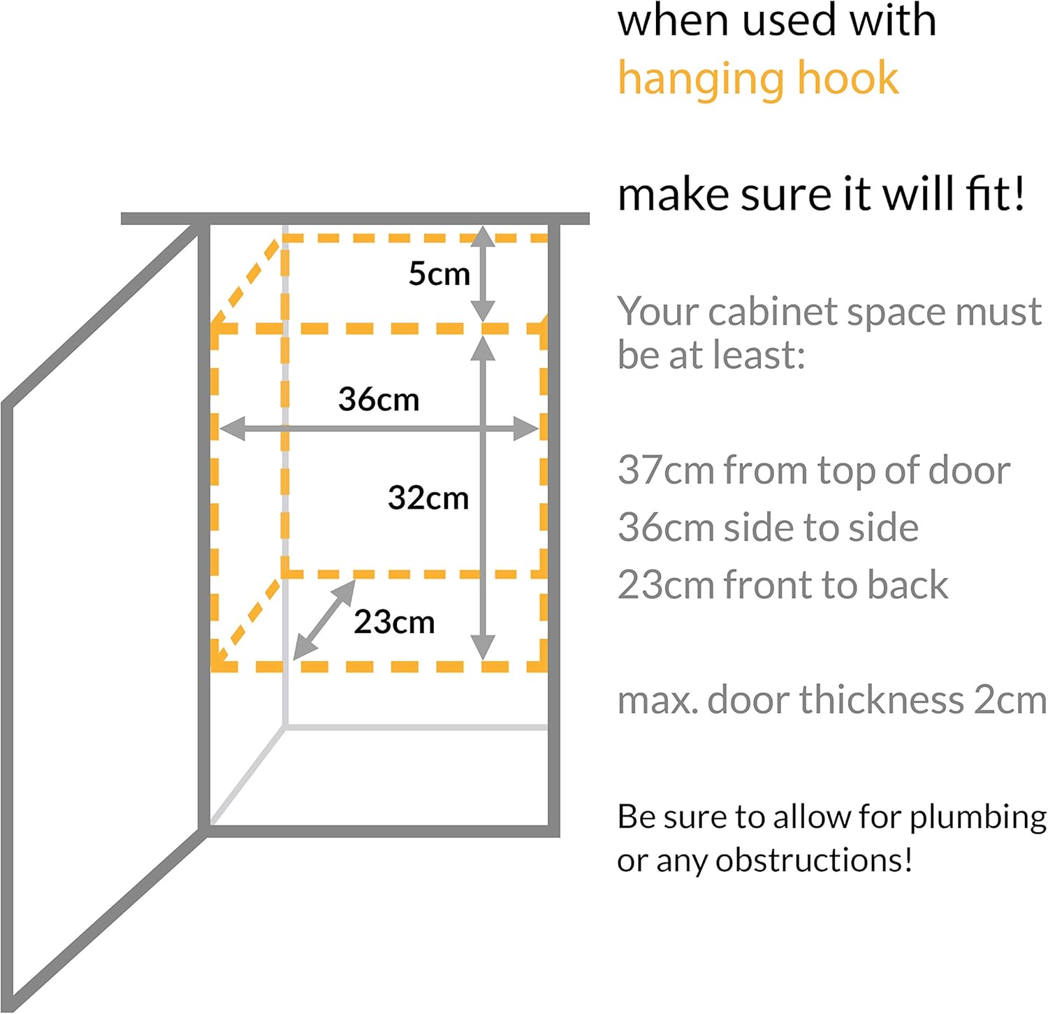 simplehuman Steel Frame In Cabinet Trash Can 10 L
