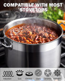 Cooks Standard Stockpots Stainless Steel 20 Quart Professional Grade Stock Pot With Lid Silver