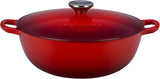 Le Creuset Marmite Cast Iron Soup Pot Casserole With Lid 26cm Cerise