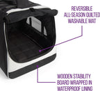 Sherpa SPT72069 Forma Frame Airline Approved Crash Tested Pet Carrier, Black, X-Large