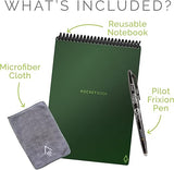 Rocketbook Smart Reusable Notebook, Flip Executive Size Spiral Notebook, Green, (6" x 8.8"")