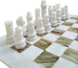 12 Inches Marble Onyx Chess Board Game Set - 2 Players, Ages 12+