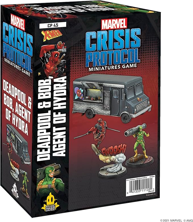 Marvel Crisis Protocol: Deadpool & Bob & Taco Truck - Marvel Miniatures Game - Strategy Game for Teens and Adults - Ages 14 and Up - For 2 Players and Up - Average Playing Time of 45 Main image