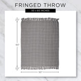 DII Global, Fields of Diamond Woven Throw, 50x60, French Blue
