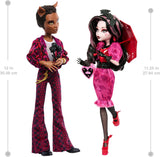 Monster High Dolls Draculaura and Clawd Wolf Howliday Love Edition Collector TwoPack