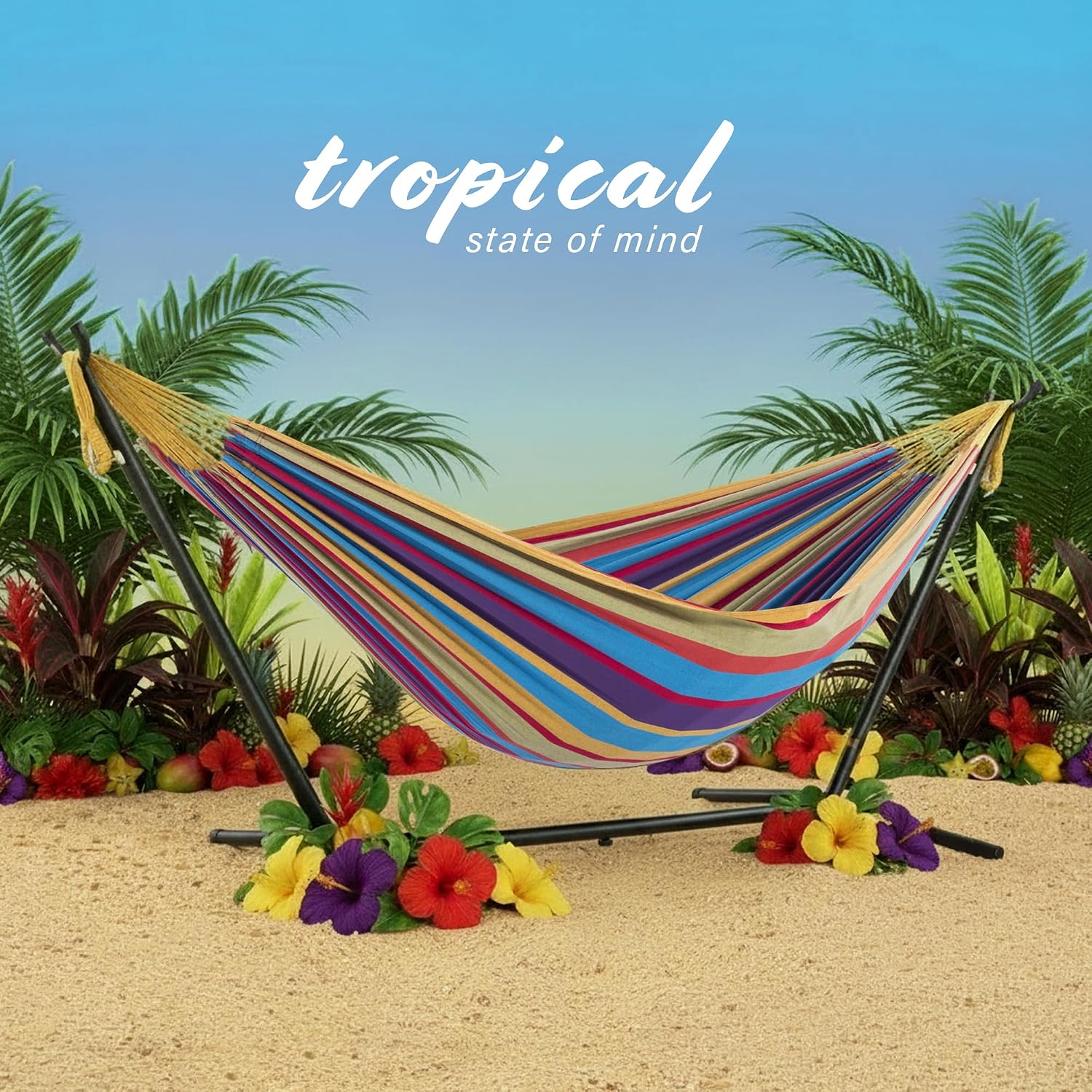 Vivere Double Sized Hammock Tropical