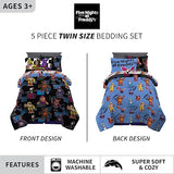 Franco Kids Bedding Super Soft Comforter and Sheet Set with Sham, 5 Piece Twin Size, Five Nights At Freddy's
