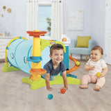 Little Tikes Learn & Play 2-in-1 Activity Tunnel with Ball Drop Game, Windows, Silly Sounds, Music, Accessories, Collapsible for Easy Storage- Gifts Kids, Toy Age 1 2 3 Year Olds, Multicolor