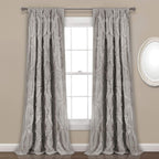 Lush Decor Avon Window Curtain Sydney Throw Blanket 54inW X 84inL Light Gray