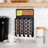 Mind Reader WMNT-BLK Fridge,Wall-Mount K-Cup Single Serve Coffee Pod Dispenser with Cork Top