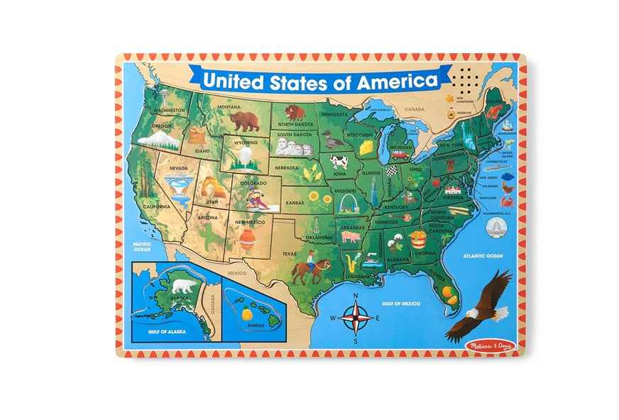 Melissa and Doug MD715 U.S.A Map Sound Puzzle (40 Pieces) Main image