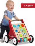 Radio Flyer Classic Push & Play Walker, Toddler Walker with Activity Play, Red Walker Toy, Ages 1-4, JE