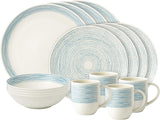 ED Ellen Degeneres Crafted By Royal Doulton Polar Blue Dots 16-Piece Set